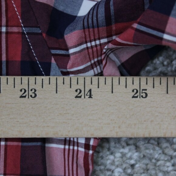 J Crew Shirt NWT Mens XL Red/Blue/White 2 Ply Cotton Secret Wash Slim Fit L/S - Picture 12 of 14